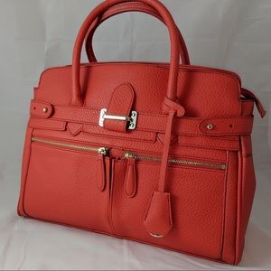 JustFab Red-Orange Satchel - perfect for work!